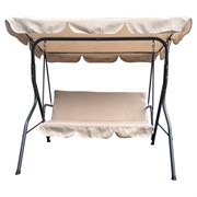 Качели садовые DASWERK "COMFORT SC-003", 3 места, Ш170хГ110хВ153, мягкое сиденье, кофейный, 680052