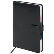 Ежедневник датированный 2026 А5 148х218 мм, GALANT "Ritter", под кожу, черный, 117491