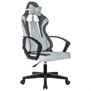 Кресло компьютерное BRABIX ''Forcer GM-127'', 2 подушки, ткань, серое/светло-голубое, 533214
