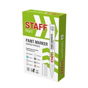 Маркер-краска лаковый (paint marker) 2-4 мм БЕЛЫЙ, НИТРО-ОСНОВА, STAFF PROFIT, для любых поверхностей, 152577