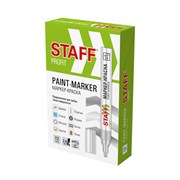Маркер-краска лаковый (paint marker) 2-4 мм СЕРЕБРИСТЫЙ, НИТРО-ОСНОВА, STAFF PROFIT, для любых поверхностей, 152580