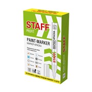 Маркер-краска лаковый (paint marker) 2-4 мм, БЕЛЫЕ, КОМПЛЕКТ 12 ШТУК, НИТРО-ОСНОВА, STAFF PROFIT, для любых поверхностей, 152584