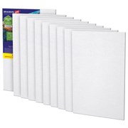 Холсты на картоне НАБОР 10 штук (20х30 см), хлопок, грунт, 280 г/м2, BRAUBERG ART CLASSIC, 192659, 192658
