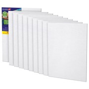 Холсты на картоне НАБОР 10 штук (30х40 см), хлопок, грунт, 280 г/м2, BRAUBERG ART CLASSIC, 192659