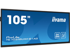Информационный дисплей 105" 21:9 5120x2160(UHD 5K) VA, TOUCH, 40-touch point, 60 Hz, 450 cd/m, H178°/V178°, 4000:1, 1.07B, 6,5 ms, 4xHDMI, DP, 2xUSB-C, 2xRJ-45, RS232C,  6xUSB Type A, USB Type B, Speakers, WiFi, Android 13, 18/7, 3Y, Black