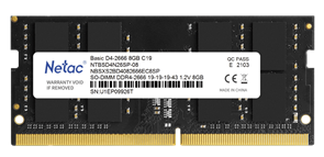 Модуль памяти Netac Basic SO DDR4-3200 8G C22 SODIMM 260-Pin DDR4 / NB PC4-25600 1.2V JEDEC