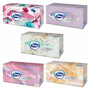 Салфетки косметические 90 штук в картонном боксе, 3-слойные, ZEWA Deluxe Design, 28420