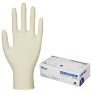 Перчатки латексные смотровые, 50 пар (100 штук), размер 8-9, L (большой), DERMAGRIP Classic, D1503-10