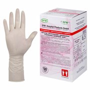 Перчатки латексные стерильные хирургические, КОМПЛЕКТ 50 пар (100 штук), Германия, размер 6,5, S (малый), SFM