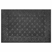 Коврик придверный 40х60 см, СЕРЫЙ, грязезащитный, 430 г/м2, фактурный рисунок ЧЕШУЙКИ, ЛЮБАША, 701058