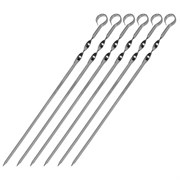 НАБОР плоских шампуров 6 шт. размер 450х10х1,5 мм, ЧЕХОЛ ДЛЯ ХРАНЕНИЯ В КОМПЛЕКТЕ, нержавеющая сталь, 701735