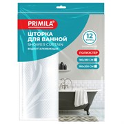 Шторка для ванной ПОЛИЭСТЕР, 180х180 см, кольца в комплекте, ГОЛУБОЙ БРИЛЛИАНТ, PRIMILA (ПРИМИЛА), 700090