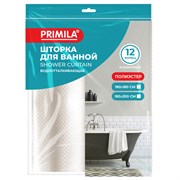 Шторка для ванной ПОЛИЭСТЕР, 180х200 см, кольца в комплекте, КОРИЧНЕВЫЙ БРИЛЛИАНТ, PRIMILA (ПРИМИЛА), 700097