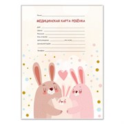 Медицинская карта ребёнка форма №026/у-2000, 16 л., картон, А4 200x280 мм, "Зайчики", STAFF, 130291