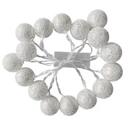 Электрогирлянда-нить комнатная "Шарики" 1,8 м, 16 LED, серебро, тёплый белый, батарейки, ЗОЛОТАЯ СКАЗКА, 592559