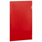 Папка-уголок прозрачная А4 BRAUBERG UNIVERSAL, красная, 0,10 мм, 273047