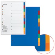 Разделитель пластиковый ERICH KRAUSE "Divider colored", А4, 10 листов, по цветам, оглавление, 27, 2715