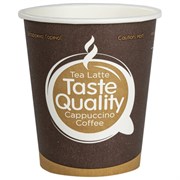 Стакан одноразовый бумажный 250 мл, КОМПЛЕКТ 50 шт., однослойные, Taste Quality, холодное/горячее, ФОРМАЦИЯ, HB80-280-0004