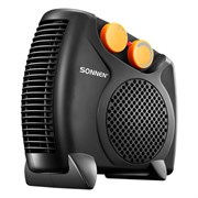 Тепловентилятор SONNEN FH06, 1000/2000 Вт, 2 режима нагрева, режим вентиляции, черный/оранжевый, 457781