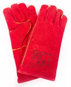 Краги спилковые красные с подкладкой