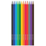 Карандаши цветные BRAUBERG, 12 цветов, цветной корпус, упаковка ПВХ-бокс, шестигранные, 182067