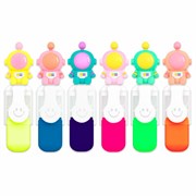 Набор текстовыделителей с топперами 6 ЦВЕТОВ НЕОН, "КОСМО", линия 1-4 мм, FUNSTER (ФАНСТЕР), 152649