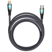 Кабель Type-C - Lightning, 1 м, 3 А, SMARTBUY, для быстрой зарядки и передачи данных, черный, PDTRANSP-BLACK