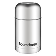 Термос 0,8 л для еды/напитков с широким горлом, BOOMHOUSE (БУМХАУ) WIDE, нержавеющая сталь SUS304, серебристый, 700319