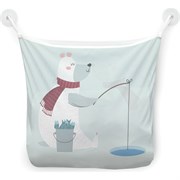 Настенная сетка-органайзер для ванной для игрушек JoyArty Полярный рыбак