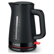 Чайник BOSCH TWK3M123, 1,7 л, 2400 Вт, закрытый нагревательный элемент, пластик, черный