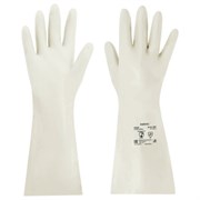 Перчатки нитриловые КЩС, EXTRA STRONG, химически устойчивые, белые, размер 8-8,5, M (средний), RABBITEX (РАББИТЕКС), 700915