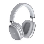 Наушники беспроводные накладные полноразмерные раздвижные мультирежимные, SONNEN HP-B12S, Bluetooth 5.4, серебристые, 514127