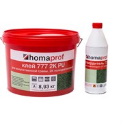 Клей Homakoll 2K PU, 8.93+1.07 кг, зелен. 800-1200 г/м2, 10 кг