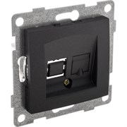 Одинарный механизм телефонной розетки GUSI ELECTRIC Bravo