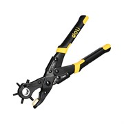 Двухрычажный револьверный сверхусиленный дырокол пробойник просекатель для кожи Deli DL1919a