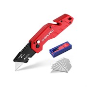 Складной быстросменный нож WORKPRO WP211018