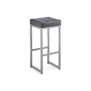 Барный стул Woodville Khurkroks серый полимер, светлый мусс