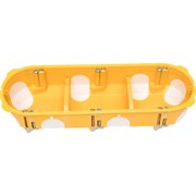 Герметичная трехместная установочная огнестойкая приборная коробка подрозетник для пустотелых, гипсокартонных и деревянных стен KOPOS KPL 64-40 Electro