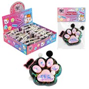 Игрушка-антистресс "КОШАЧЬЯ ЛАПКА С РЫБКОЙ", 7х6 см, черно-розовая, дисплей, JOLLY JOT (ДЖОЛЛИ ДЖОТ), 665773