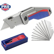 Универсальный складной алюминиевый нож WORKPRO WP211012