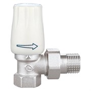 Угловой резьбовой латунный радиаторный кран DOUBLE-LIN LL3009A (1/2")