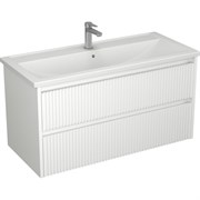 Тумба Veneciana ALTERNO 100 с 2-мя ящиками, под умывальник Mario 100, белый матовый