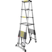 Телескопическая алюминиевая двухсекционная лестница-стремянка Forsage F-UP410-2