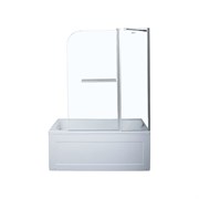 Шторка для ванны Aquanet 150x120, стекло 6 мм, прозраная