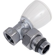 Хромированный, угловой микрометрический термостатический клапан Giacomini R421X133