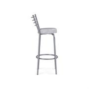 Барный стул Woodville Kuroda белый мрамор, светлый мусс