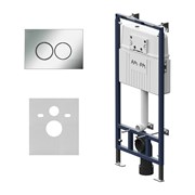 Инсталляция для подвесного унитаза AM.PM MasterFit с клавишей ProC L, хром глянцевый