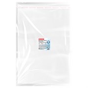 Пакеты БОПП с клеевым клапаном, КОМПЛЕКТ 100 штук, 40х60 + 4 см, 30 мкм, с усиленным швом, BRAUBERG, 700412