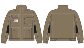 Куртка ProfLineSpecialist (тк.РипСтоп,240), коричневый/черный