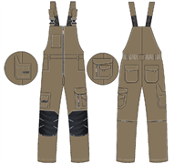 Полукомбинезон ProfLineSpecialist (тк.РипСтоп,240), коричневый/черный